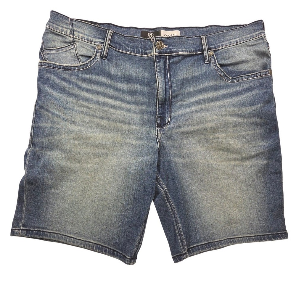 Rock & Republic Cooper Blue Indigo Denim Jean Shorts Men Sz 42 Stretchy Casual